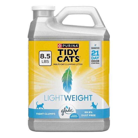 Purina Tidy Cats LightWeight - Litière Agglomérante Parfumée Multi-Chats avec Glade Clear Springs - 3,86 kg